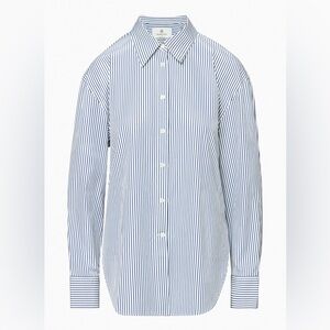 Aritzia babaton essential poplin shirt - Jude white/night bird